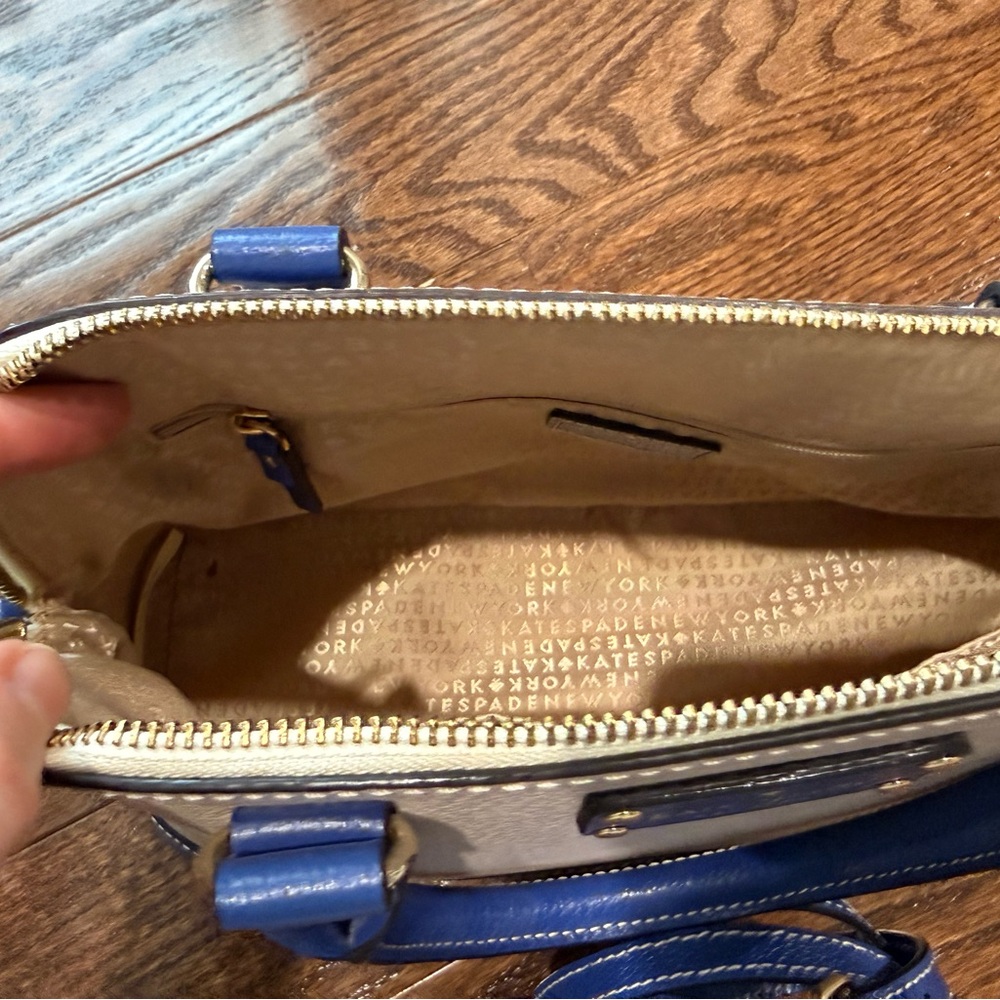 Kate Spade Blue and Cream Satchel - Picture 5 of 5